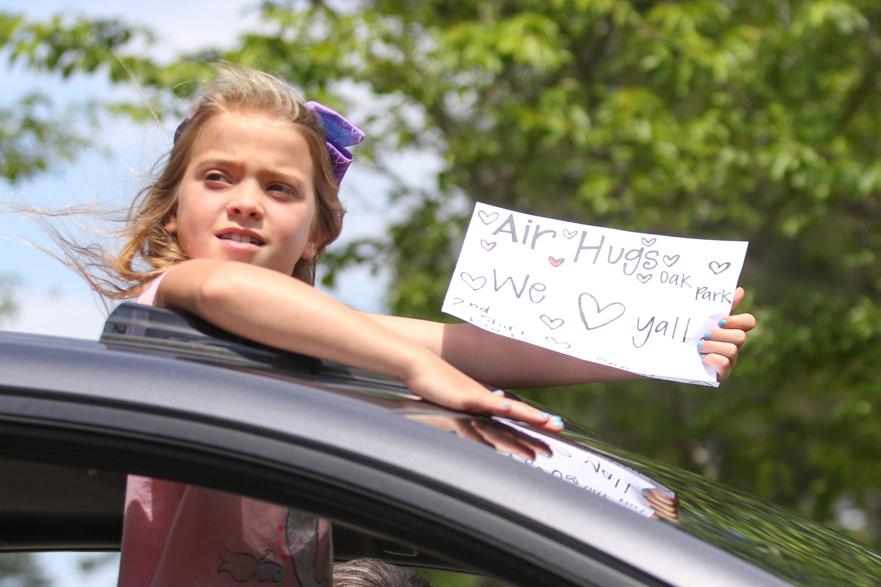 Car parade for Oak Park Nursing Home and Independent Living Community residents